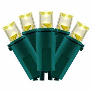 Yuletime Warm White Faceted LED Mini Lights 200 Count 66 Feet UL Certified
